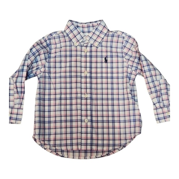 POLO RALPH LAUREN - pink/blue button down shirt - Picture 2 of 5